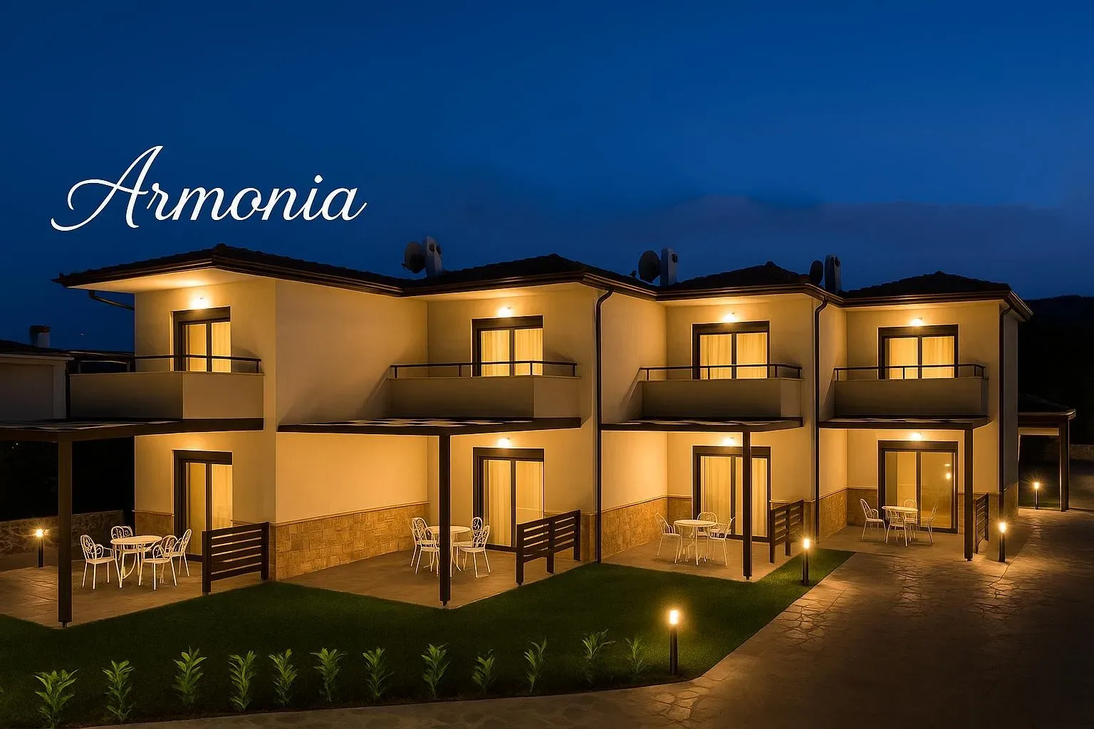 Villa Armonia exterior with sea view